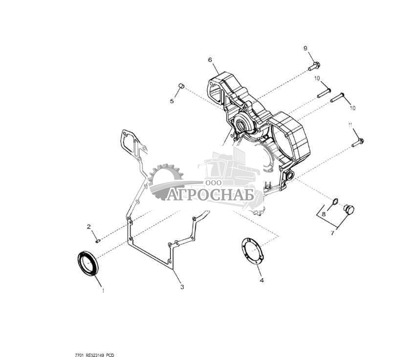 7701 Крышка распределительной шестерни 